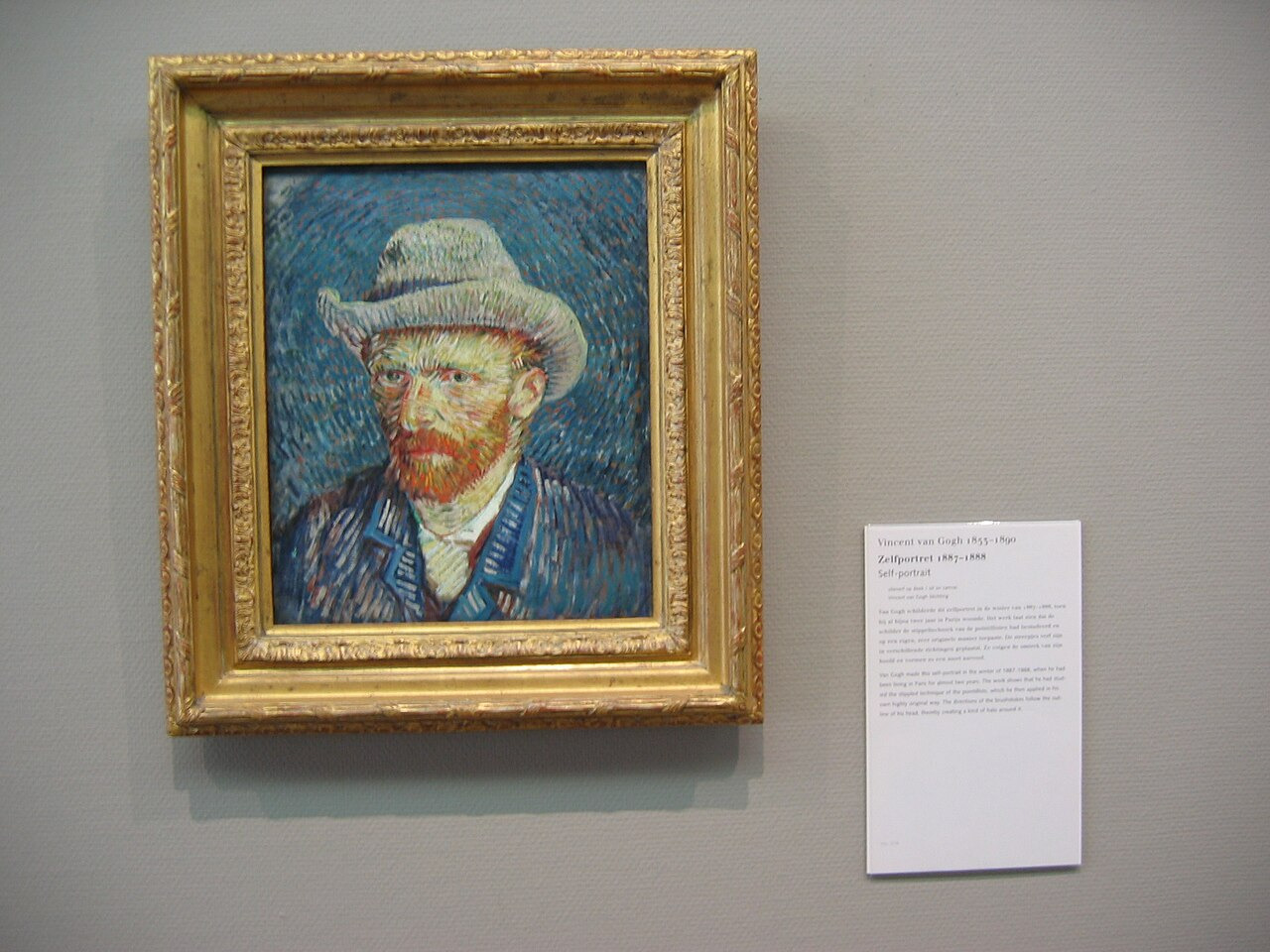 Self-Portrait with Grey Felt Hat by Vincent van Gogh
