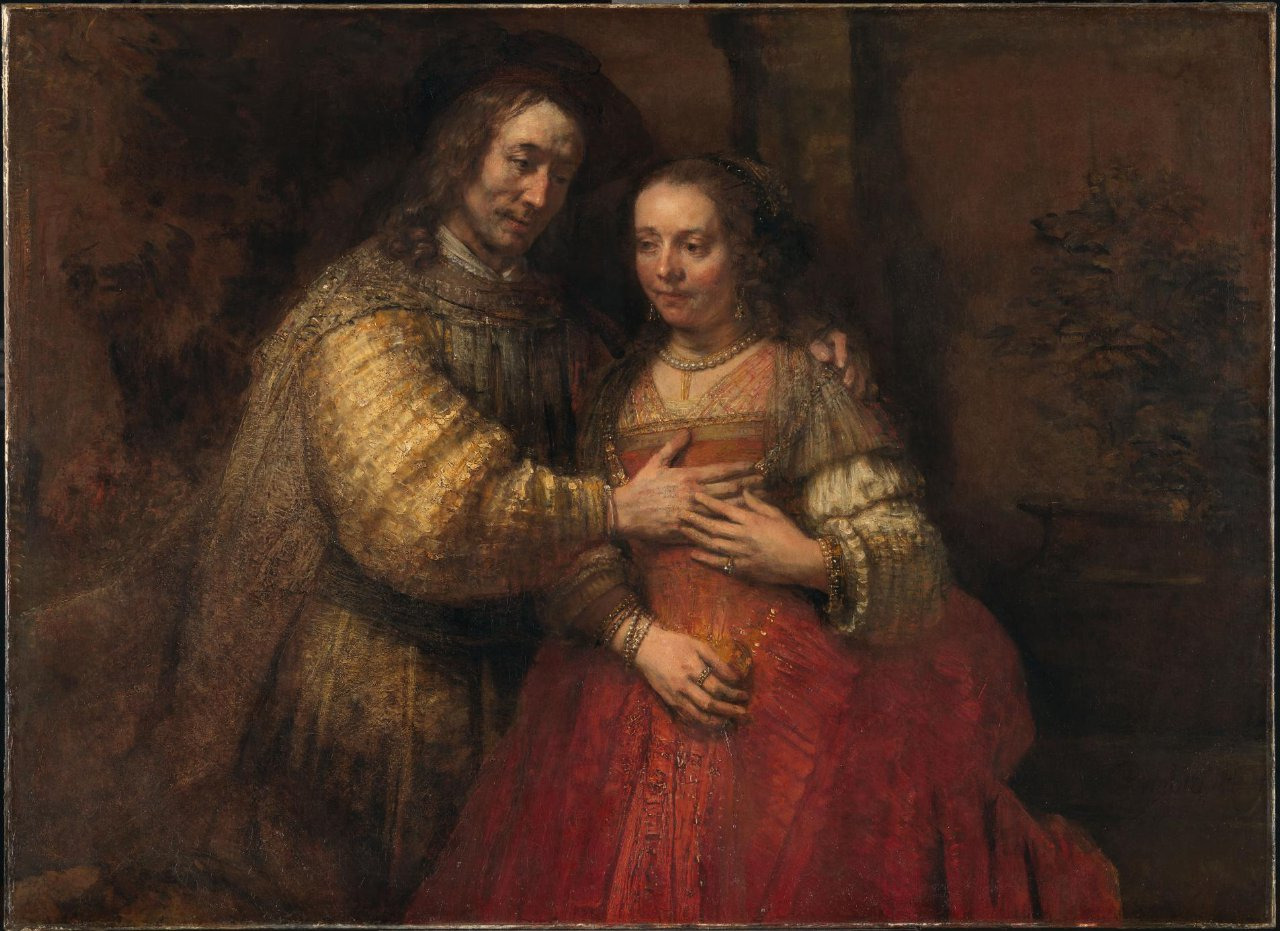 Isaac and Rebecca, Known as The Jewish Bride by Rembrandt van Rijn