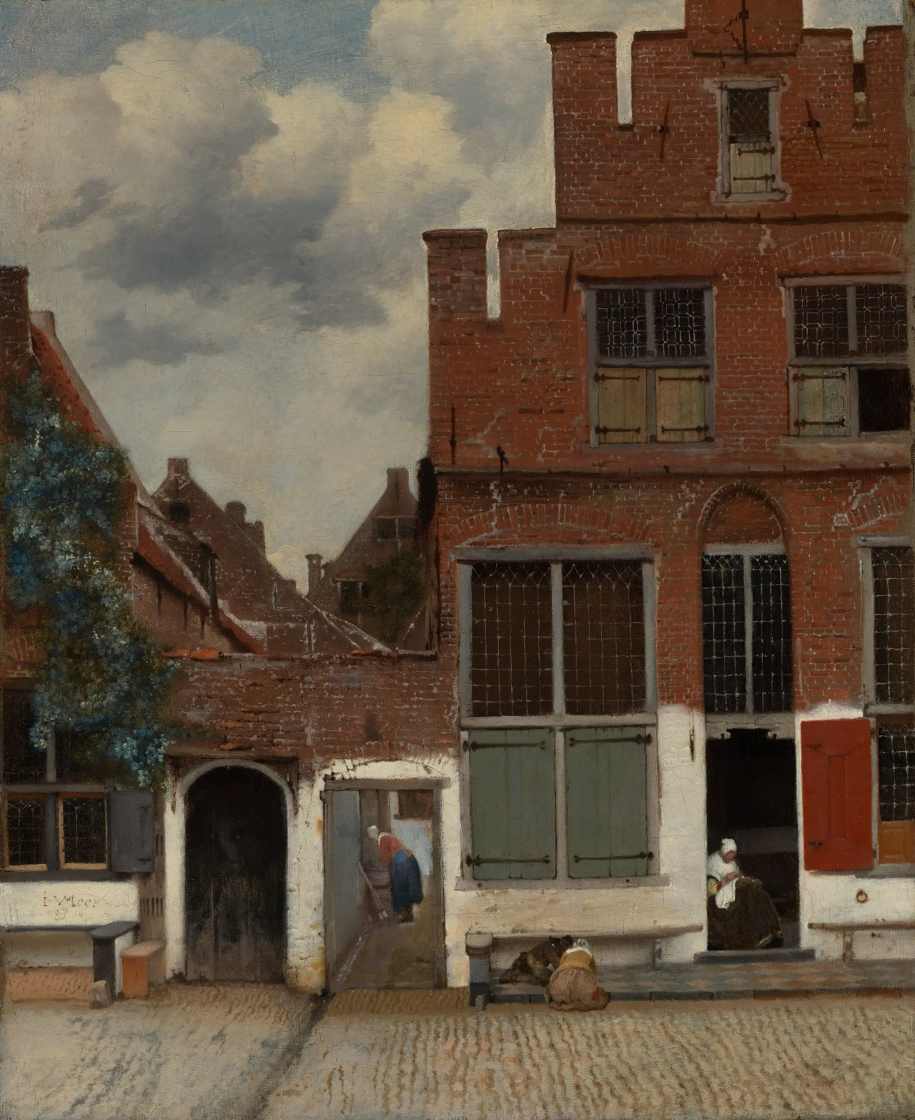 View of Houses in Delft, Known as The Little Street by Johannes Vermeer