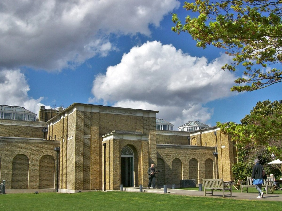 Dulwich Picture Gallery’s brick entrance and low gallery wings.