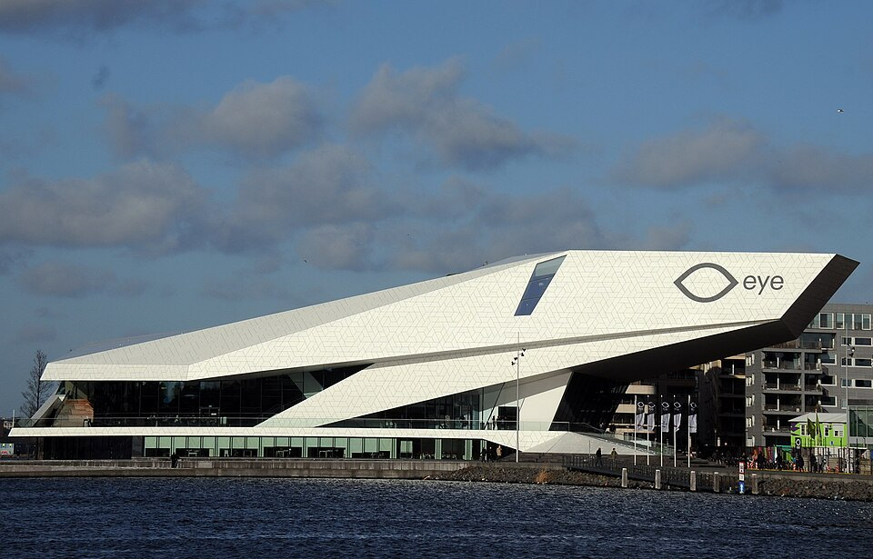 Eye Filmmuseum’s angular white building beside the IJ waterfront