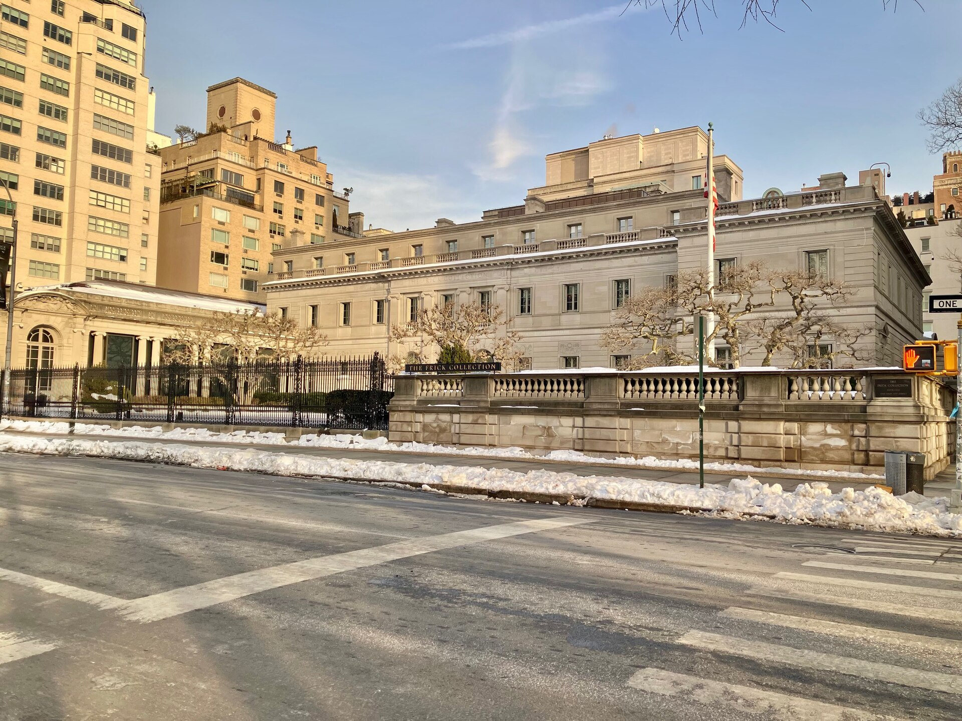 The Frick Collection mansion facing Fifth Avenue in winter