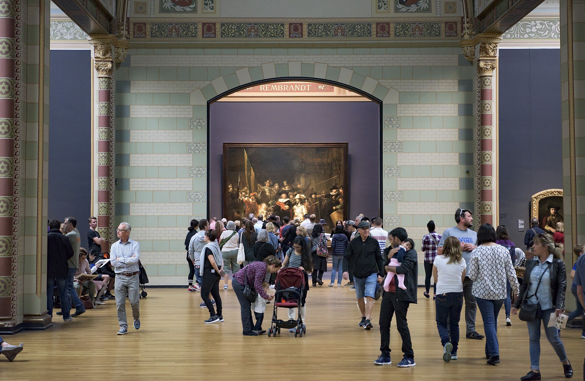 The Gallery of Honour at the Rijksmuseum, leading to Rembrandt's Night Watch.