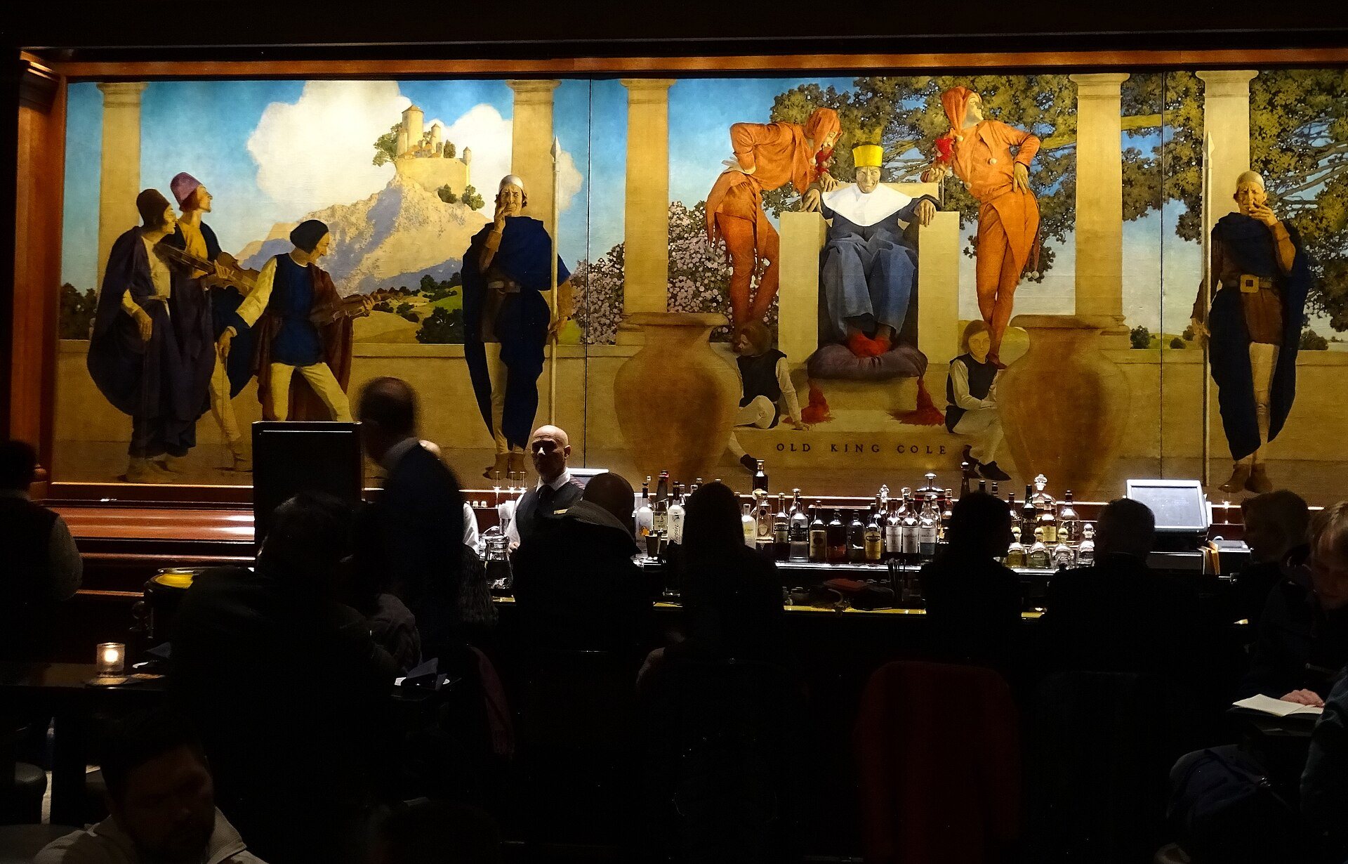 Maxfield Parrish's Old King Cole mural above the bar at The St. Regis New York.