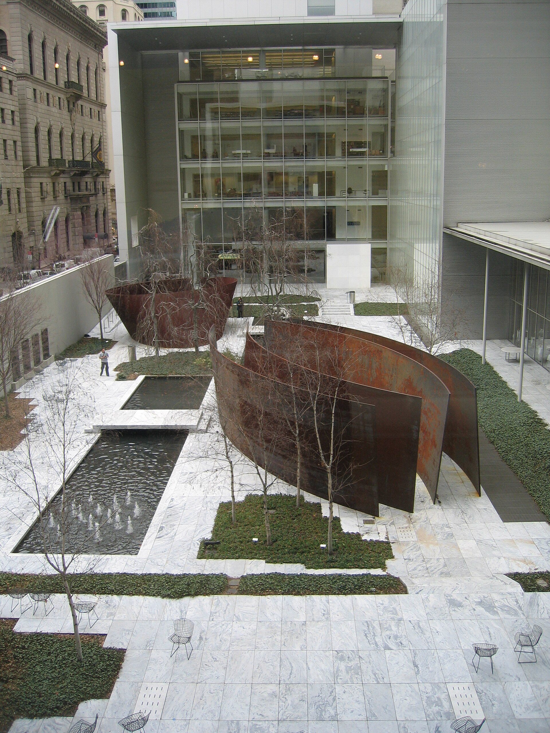 The sculpture garden at the Museum of Modern Art in Midtown Manhattan.