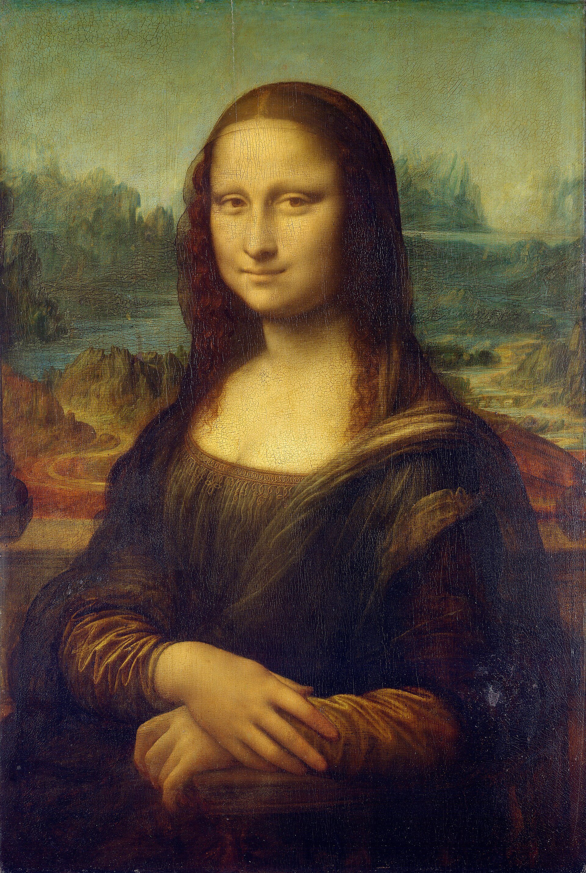 Leonardo da Vinci's Mona Lisa, painted on a poplar panel.