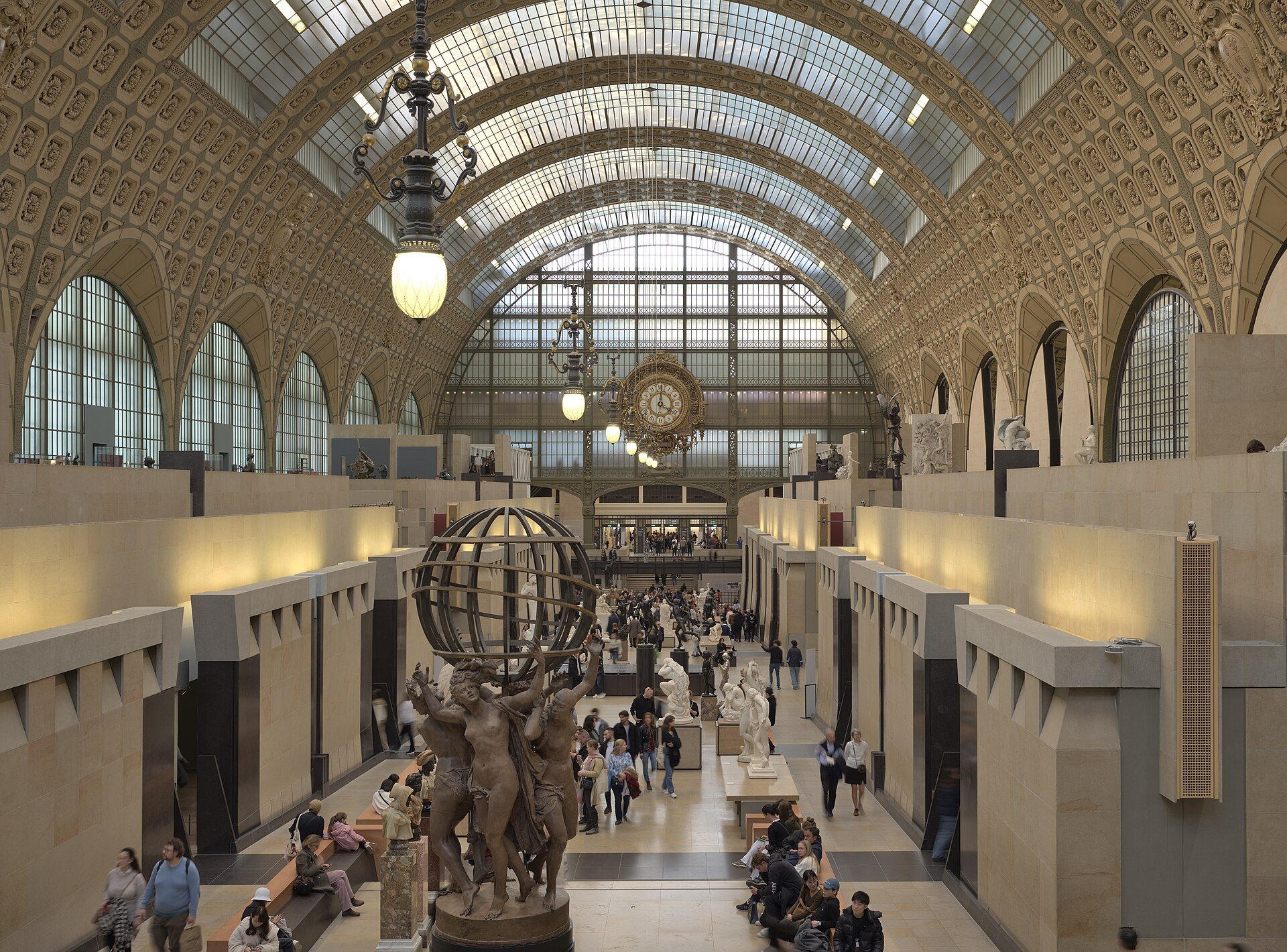 The sculpture-lined nave of the Musée d'Orsay.