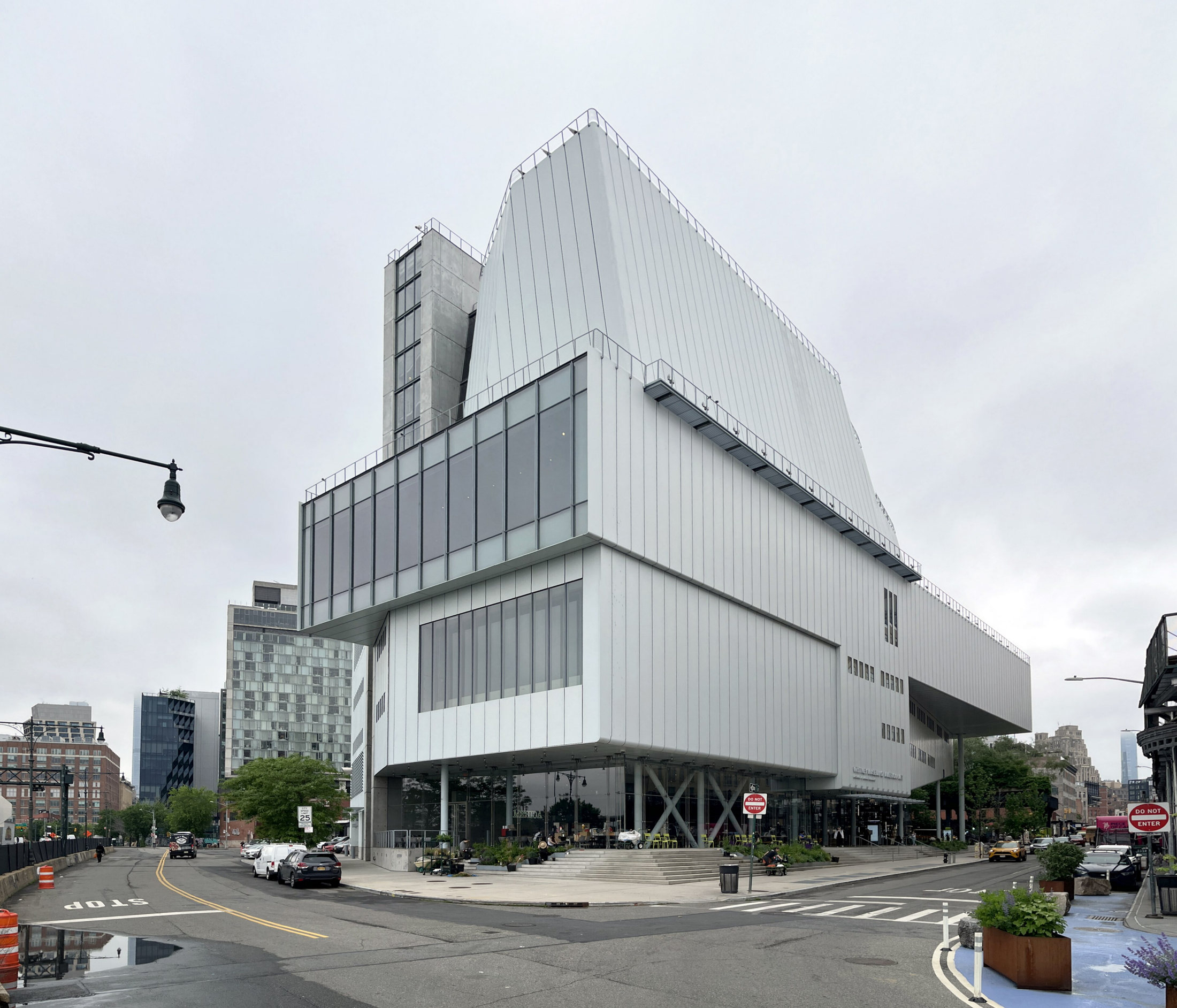 Whitney Museum’s Renzo Piano building viewed from the southwest street corner